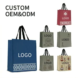 Reusable Custom Design Tote Bag China Suppliers Polypropylene Non woven Fabric Laminated Shopping Bag With Logo