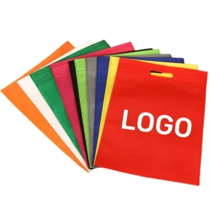 Reusable Custom Logo Advertising Design Brand Promotions Packaging Shopping Bags Die Cut D Handle Bag Non Woven Bag