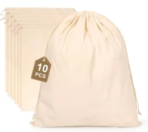 Reusable Custom Logo Printed Soft Brushed Cotton Twill Gift Drawstring Packaging Shoe Bag Cotton Shoe Dust Bag