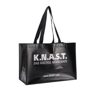 Reusable ECO Polypropylene Packaging Black Laminated Non Woven Bag RPET Bag PP Non Woven Shopping Tote Bags With Custom Logo