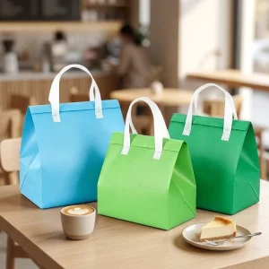 Reusable Eco Friendly Aluminum Foil Non Woven Cooler Food Bag Self Adhesive Seal Custom Logo Graphic C 695