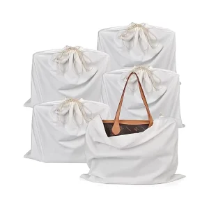 Reusable Eco Friendly Large Cotton Canvas Pouch Original Cotton Packaging Drawstring Dust Bag With Custom Printing Logo