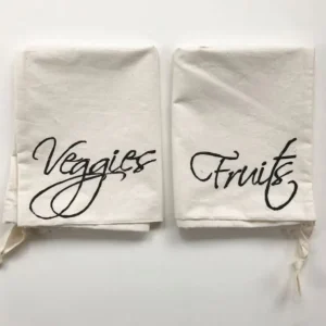 Reusable Eco Friendly Packaging Unbleached Cotton Produce Drawstring Bag