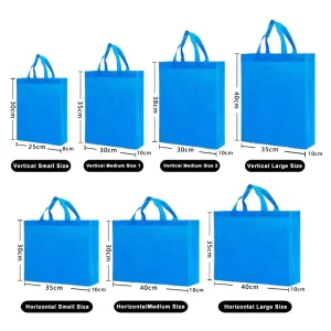 Reusable Eco Supermarket Grocery Tote Nonwoven Shopping Bags Custom Logo Fabric Shopping Non Woven Bag for Packaging
