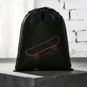Reusable Foldable Lightweight Non Woven Drawstring Pouches Custom Logo Advertising Packaging Bags for Jewelry & Accessories