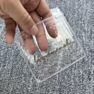 Reusable Frosted Jewelry Packaging Zip Lock Bag Custom Small PVC Jewelry Plastic Zipper Bag
