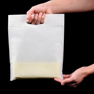 Reusable Non woven Take Away Bags Material Large Capacity Foldable Non Woven Flat Bag Pouch Non Woven Handy Bag