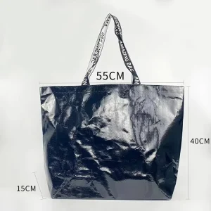 Reusable Polypropylene Packaging Laminated Eco Carry Woven Bag Shopping Tote Bag PP Woven Bag With Custom Logo