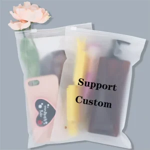 Reusable Transparent Plastic Ziplock Bags for Clothes Packaging Zipper Slider T shirt Garment Bag