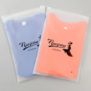 SanHu Cpe Plastic Clothing Packaging Zipper Bag Custom Frosted Garment Bags Zip Lock Bag for T-shirt Swimwear Underwear Packing