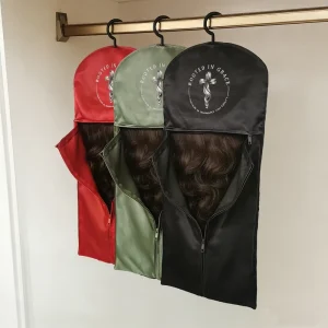 Satin Promotion Hanging Garment Bag for Packing Bag for Hair with Soft Zipper Closure Custom Logo Other Textile Packaging