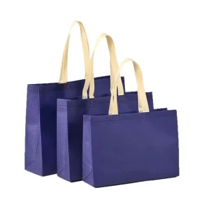 Screen Printed Non Woven Durable Tote Bags Custom Logo Reusable for Supermarket Shopping High End Birthday Gifts Hand Length