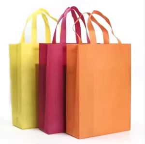 Set Eco Friendly Non Woven Reusable Grocery Shopping Tote Bags With Screen Printing for Craft Industrial Use for Supermarket