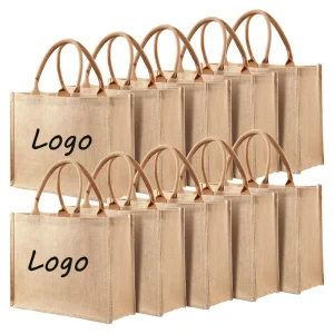 Shopping Jute Bag Birthday Party Jute Gift Handbag Reusable Jute Bag for Advertising