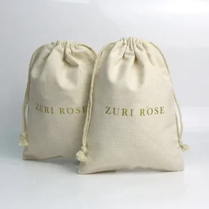 Small Recyclable Drawstring Bags for Dust Free Clothing Packaging Textile Pouches