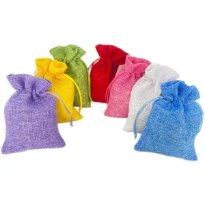 Solid Color Drawstring Pocket Bracelet Jewelry Gift Textile Packaging Bag