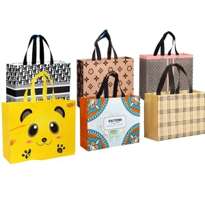 Spot Heat Bonding Eco Friendly Non Woven Fabric Garment Shopping Tote Bag Coated Custom Logo Silk Screen Printing Supermarket