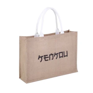 Stronger Durable Jute Tote Bag With Handle Huge Capacity Portable for Shopping Packaging