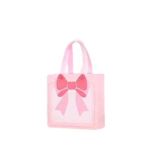 Stylish Bow Tie Durable Folding Reusable Fashion Cute Personalized Non woven Fabric Handbag for Travel