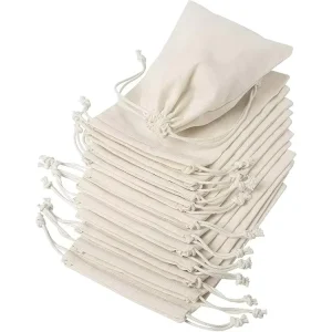 Supplier Canvas Packaging Bag Storage Large Organic Cotton Drawstring for Baby Things Bags Low Moq Customization
