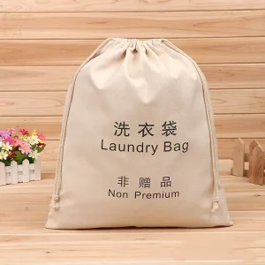Supplier White Black Hand Carry Travel Tote Bag High Quality Custom Clothing Packaging Drawstring Dust Bag With Handle For Hotel