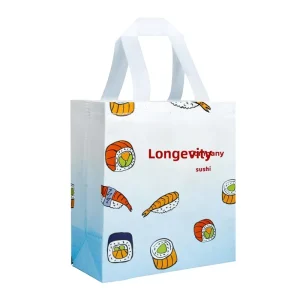 Sushi Shop Special Reusable Non Woven Food Grade Takeaway Catering Commercial Rice Ball Sushi Cuisine Tote Bag Stock