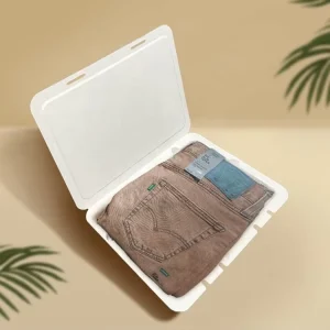 Sustainable Molding Pulp Paper White Box Packing For Garment Clothes T shirt Dress