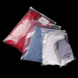T Shirt Packing Bag PE Plastic Frosted Matte Reusable Ziplock Garment Swimwear Bag with Slide Zipper Clothes Bags for Packaging