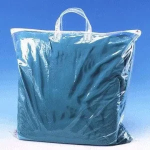 Texpack Customized Clear PVC Zipper Packaging Bag for Pillow Throw Blanket
