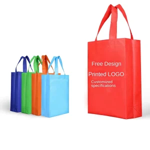 Thickened Customizable Screen Printed Logo Eco Recyclable Supermarket Folding Shopping Packaging Advertising Gift Non Woven Bag