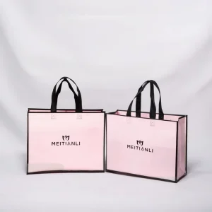 Three dimensional Tote Bags Non Woven Fabric Packaging for Clothing Logo Colorful Tote Shopping Bags for Fur
