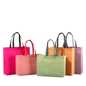 Tote Bags Custom Printed Recyclable Fabric Non Woven Shopping Bags with logo