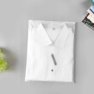 Transparent Frosted Plastic Zipper Bag Clothing Pants Dress T shirt Short Sleeved Packaging Bag