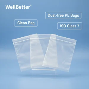 Transparent Lint Free Non Particulate ESD Security PE Cleanroom Packaging Bag For Electronics