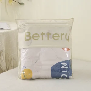 Transparent Zipper Non Woven Home Textile Packaging Bags for Summer Quilt Set and Bedding Storage