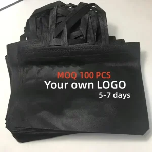 Ultrasonic Non-Woven Reusable Tote Bags Polypropylene Shopping Bags With Custom Logo RPET Printing Eco-Friendly Gift Bag