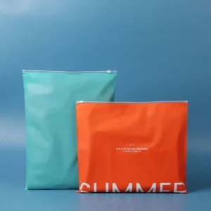Unione Factory Fast Delivery Frosted Zipper Plastic T Shirt Bag Ziplock Logo Custom Packaging Garment Clothing Pouch