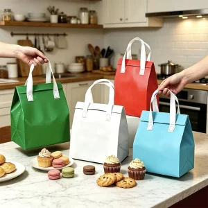 Waterproof Heavy Duty Insulated Non Woven Eco Friendly Supermarket Takeaway Packaging Bag Coffee Milk Delivery Hand