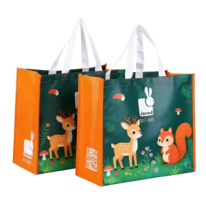 Waterproof Non woven Grocery Shopping Tote Bag Customized Non Woven Bag Reusable Laminated PP Folding
