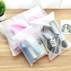 Waterproof Plastic Packaging Bags Clothes Zipper Lock T Shirt Bag Garment Plastic Bag With Logo