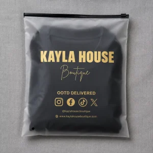 Waterproof Ziplock Clothing Packaging Bags With Matte Surface And Logo Print For Fashion Retail Sellers OEM Accepted
