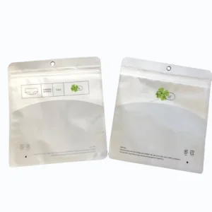 White BOPP Customized Poly Bags for Clothes Shoes and Socks with Zipper Moisture Proof Packaging