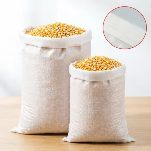 White Breathable Mesh Woven Bags for Corn Grain Storage Eco friendly PP Textile Sacks with Strong Seams Bulk Packaging Solution