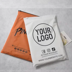 White Matte Ziplock Bag Resealable PE Plastic Self Sealing Clothing Packaging Bag for Socks Business