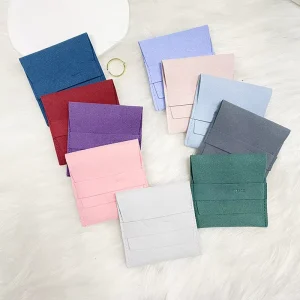 ZXF Custom logo Printed Makeup Storage Dust Microfiber Suede Envelope Bag for Jewelry Packing
