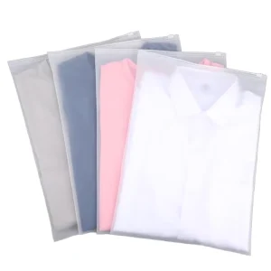 Zip Clothing Packaging Plastic Bags for Custom Packing Clothes With Logo Frosted Pouches Zipper Lock Bag