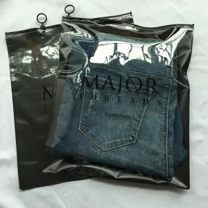 Zip Lock Zipper Bag Custom Print T Shirt Plastic Zip Bag Transparent Printing Clothes Packaging Bags Plastic Pouch for Garment