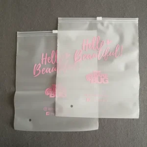 定制环保可回收哑光胶印聚乙烯拉链锁磨砂塑料包装袋服装起订量100件