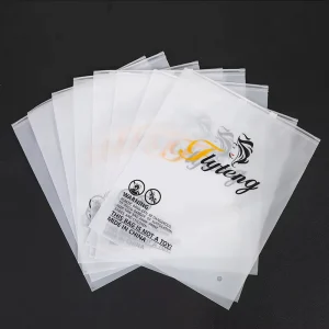 100% Biodegradable Packing Plastic Bags for Swimwear Clothes Custom Zip Lock PE T shirt Bag Frosted Zipper Polybags Clear Bag