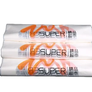 定制印花100% 环保HDPE LDPE t恤超市购物包装塑料袋